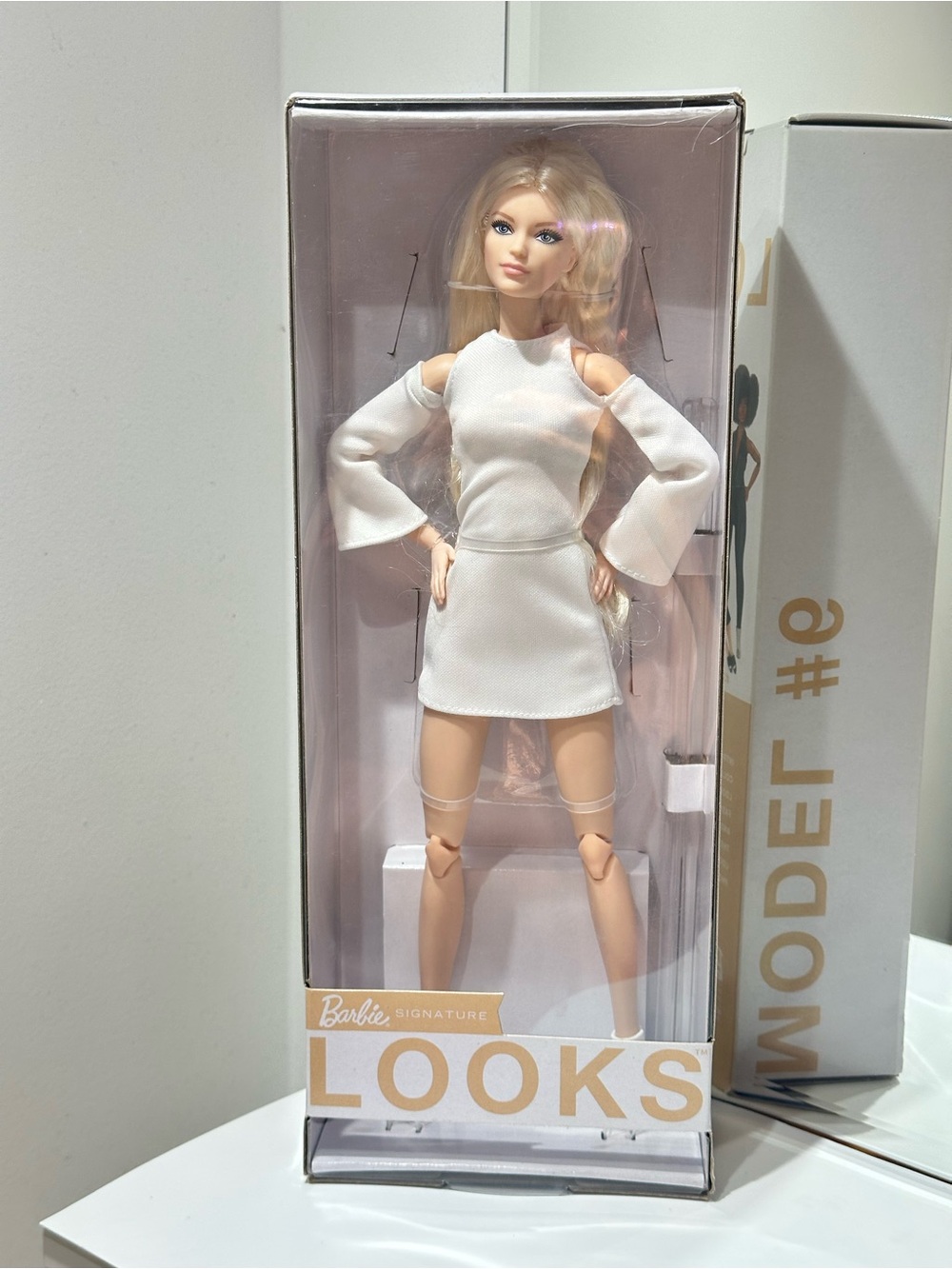 BNIB RARE Barbie Signature Looks Model #6 Victoria White Dress Fashion Doll